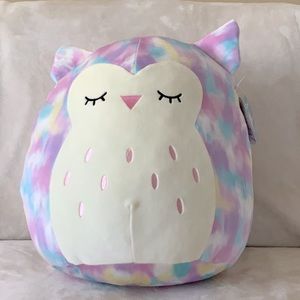 Squishmallow Lesedi, Purple, Pink And Blue Owl 14" NWT